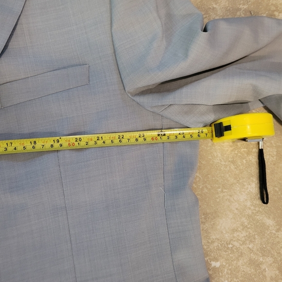 Michael Strahan Men's Gray Formal Business Wool-Blend Blazer Jacket. Size 48L - Picture 10 of 12